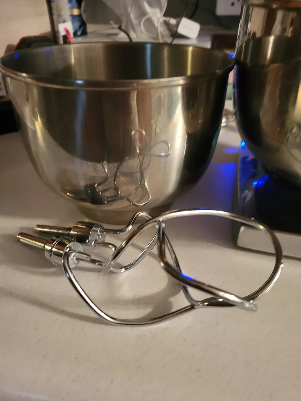 Vintage Sunbeam Mixmaster 12-Speed 235W Chrome Stand Mixer w/ 2 Bowls